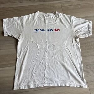 Vintage Yazbek Cabo San Lucas‎ Mexico Diving T-shirt Sz Medium Made In Mexico